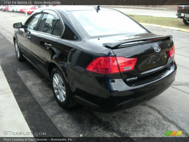 Ebony Black / Gray 2010 Kia Optima LX