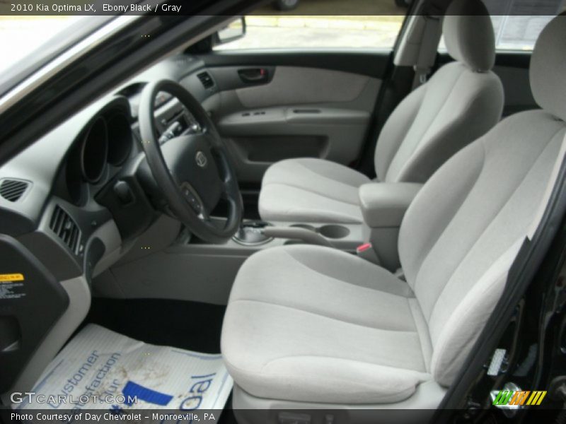 Front Seat of 2010 Optima LX