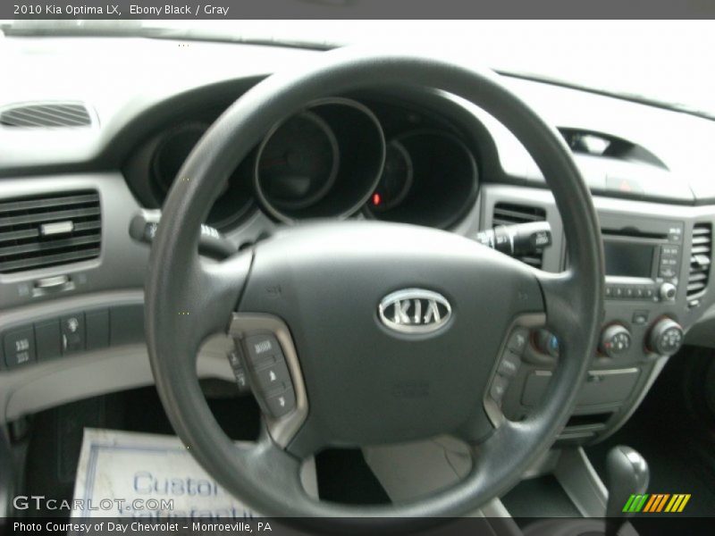 Ebony Black / Gray 2010 Kia Optima LX