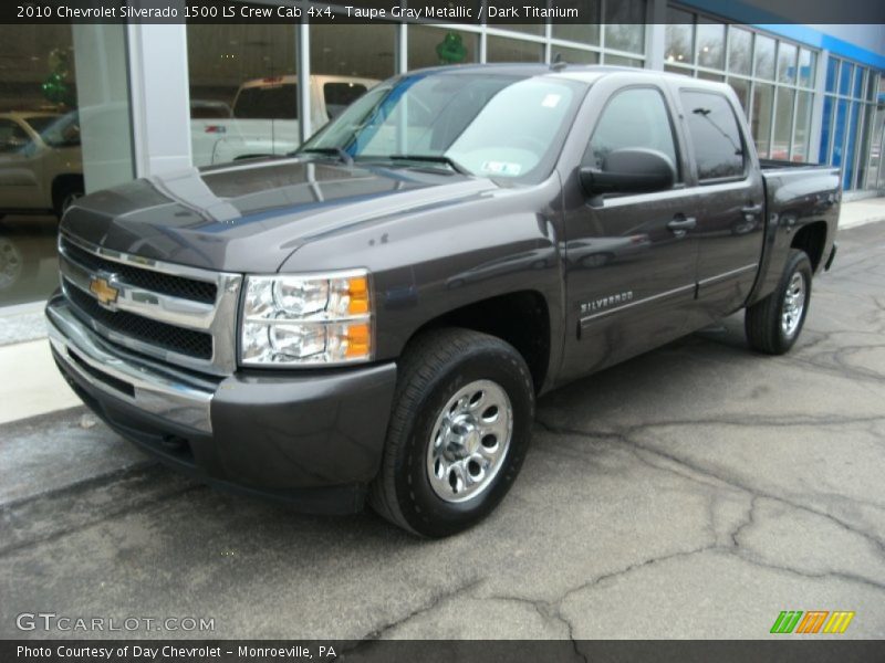 Taupe Gray Metallic / Dark Titanium 2010 Chevrolet Silverado 1500 LS Crew Cab 4x4