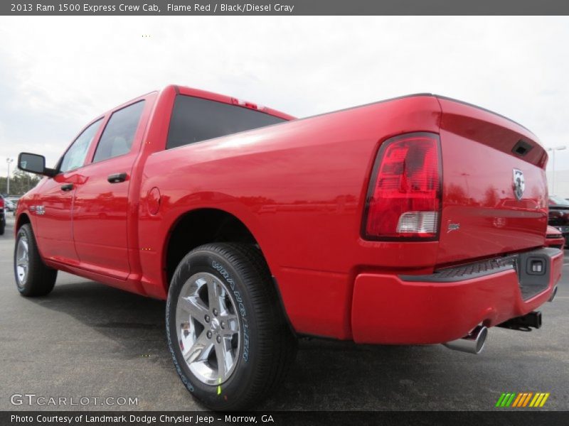 Flame Red / Black/Diesel Gray 2013 Ram 1500 Express Crew Cab