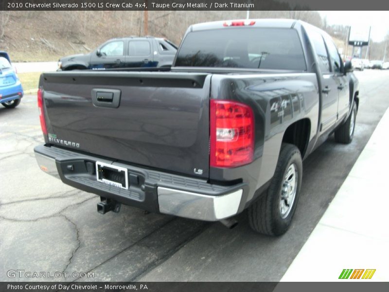 Taupe Gray Metallic / Dark Titanium 2010 Chevrolet Silverado 1500 LS Crew Cab 4x4