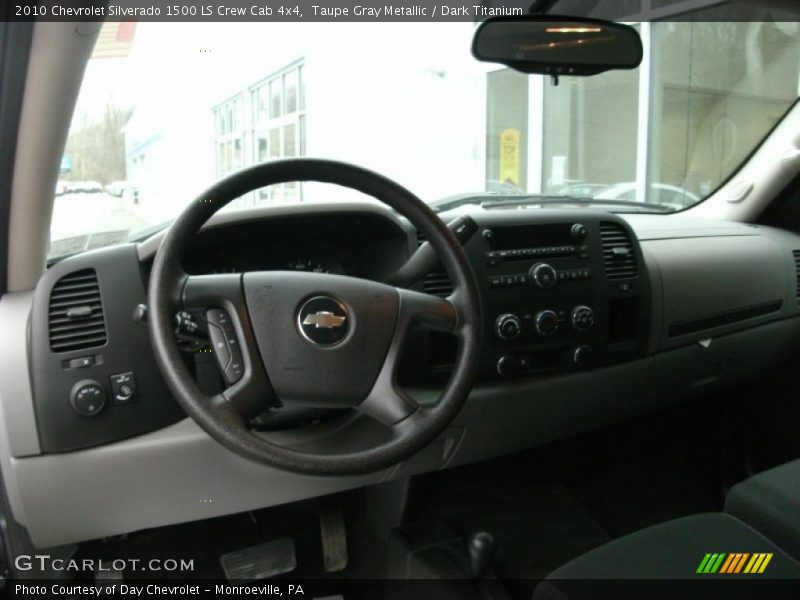 Taupe Gray Metallic / Dark Titanium 2010 Chevrolet Silverado 1500 LS Crew Cab 4x4