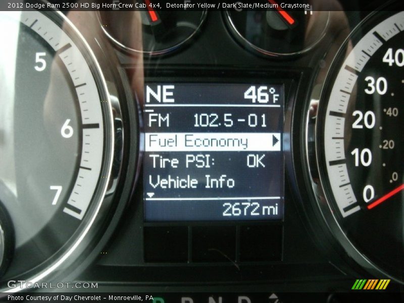 Detonator Yellow / Dark Slate/Medium Graystone 2012 Dodge Ram 2500 HD Big Horn Crew Cab 4x4