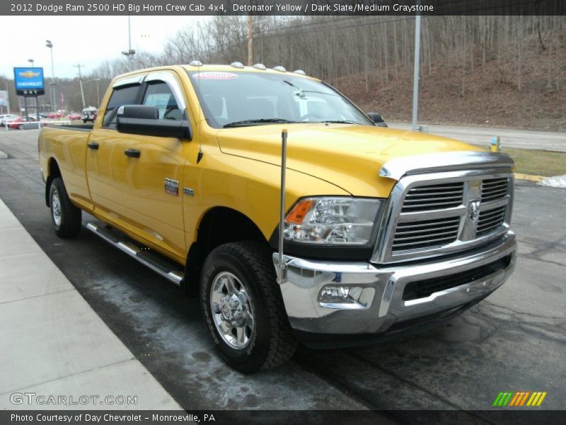 Detonator Yellow / Dark Slate/Medium Graystone 2012 Dodge Ram 2500 HD Big Horn Crew Cab 4x4