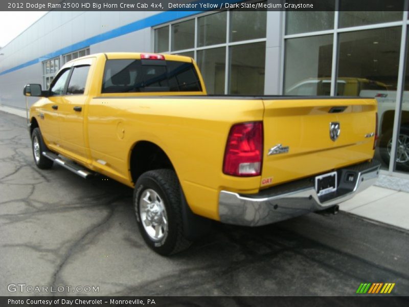 Detonator Yellow / Dark Slate/Medium Graystone 2012 Dodge Ram 2500 HD Big Horn Crew Cab 4x4