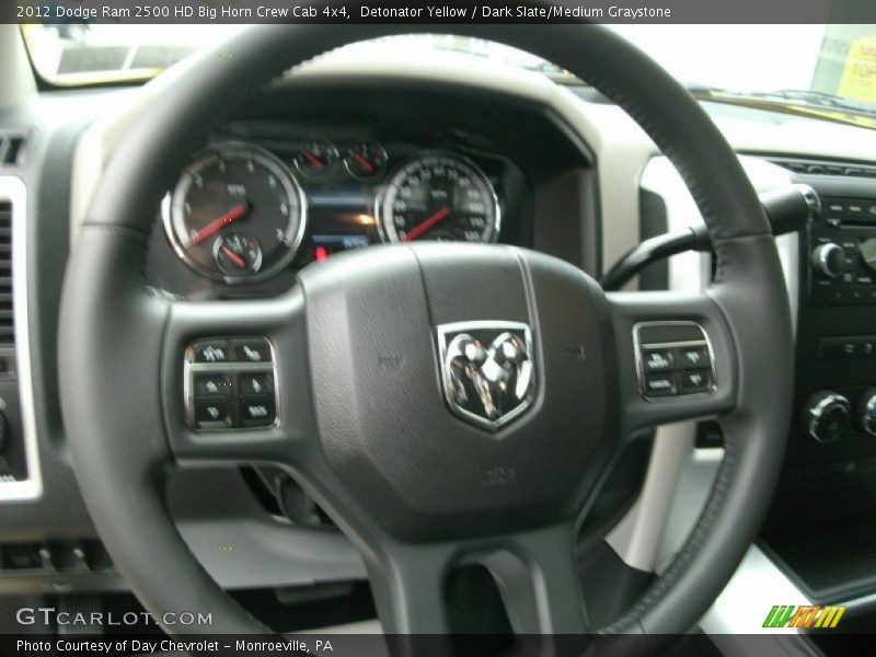 Detonator Yellow / Dark Slate/Medium Graystone 2012 Dodge Ram 2500 HD Big Horn Crew Cab 4x4