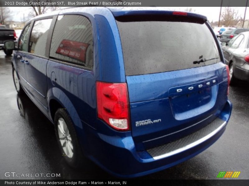  2013 Grand Caravan SXT Blue Streak Pearl