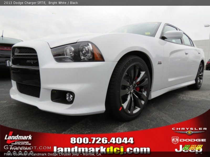 Bright White / Black 2013 Dodge Charger SRT8