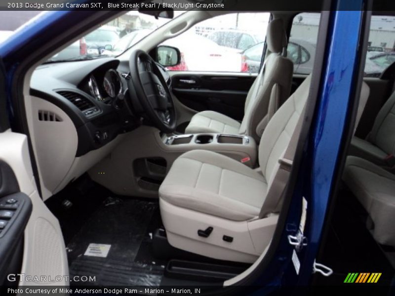Blue Streak Pearl / Black/Light Graystone 2013 Dodge Grand Caravan SXT