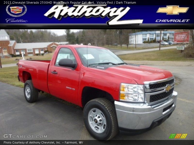 Victory Red / Dark Titanium 2013 Chevrolet Silverado 2500HD Work Truck Regular Cab 4x4