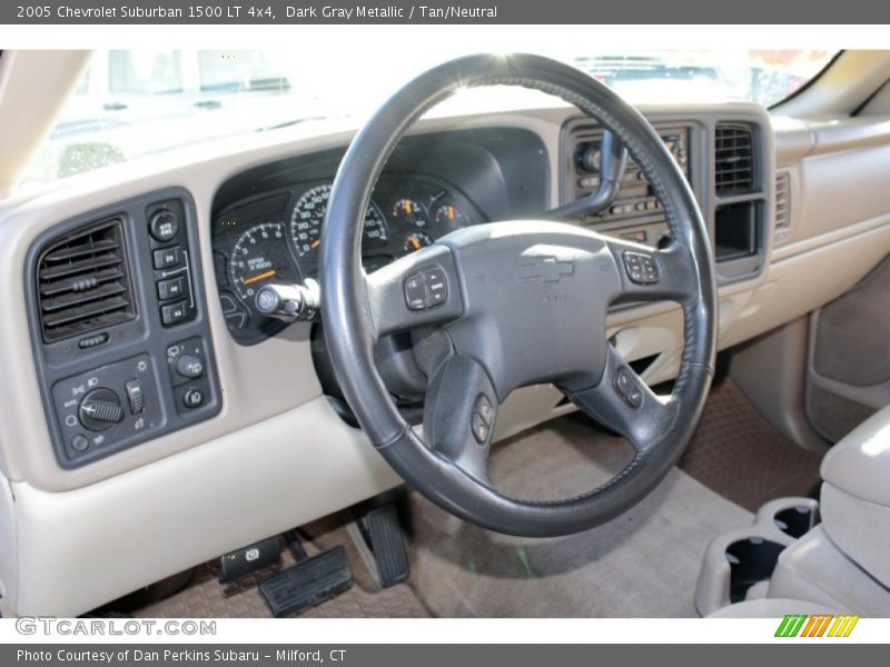 Dark Gray Metallic / Tan/Neutral 2005 Chevrolet Suburban 1500 LT 4x4