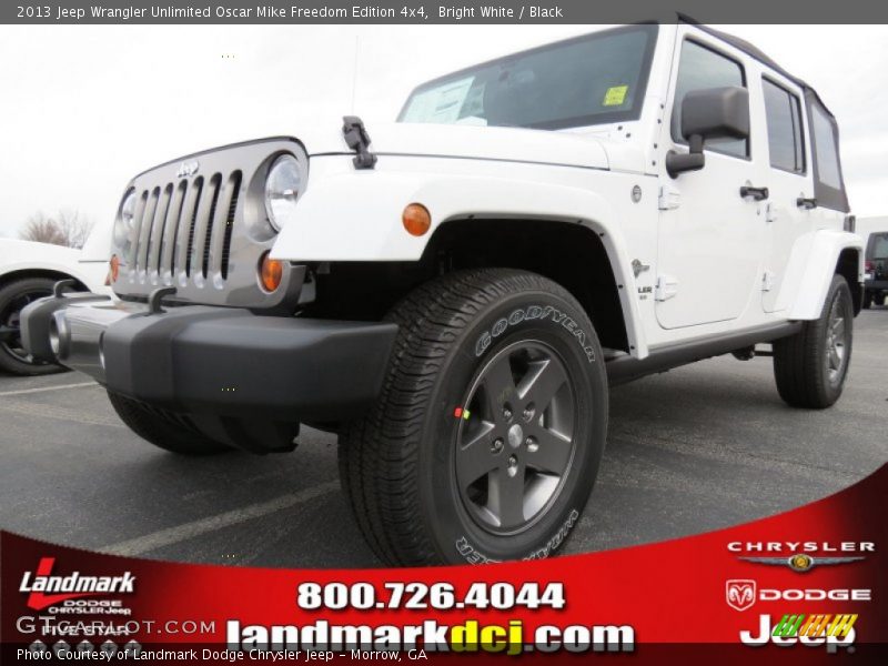 Bright White / Black 2013 Jeep Wrangler Unlimited Oscar Mike Freedom Edition 4x4