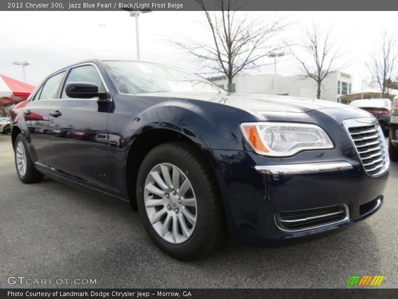 Jazz Blue Pearl / Black/Light Frost Beige 2013 Chrysler 300