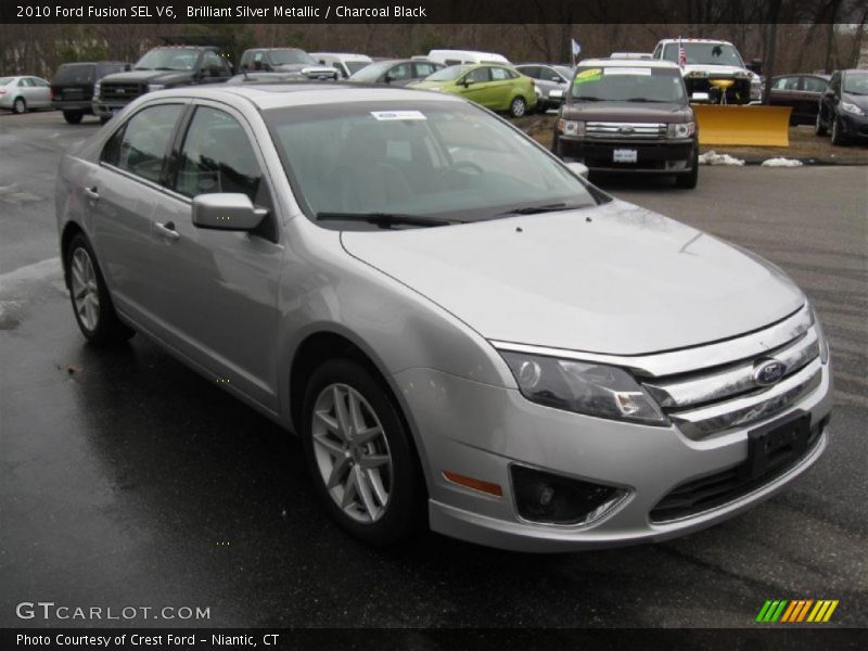 Brilliant Silver Metallic / Charcoal Black 2010 Ford Fusion SEL V6
