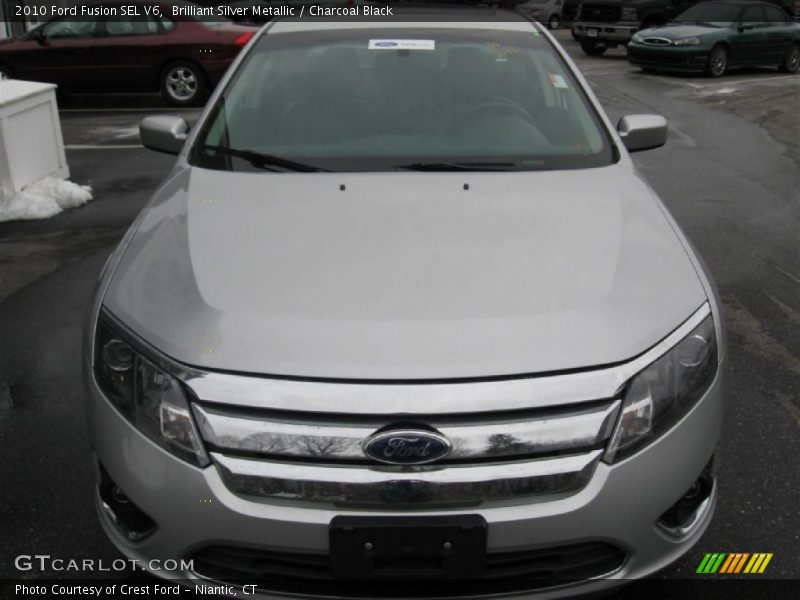 Brilliant Silver Metallic / Charcoal Black 2010 Ford Fusion SEL V6