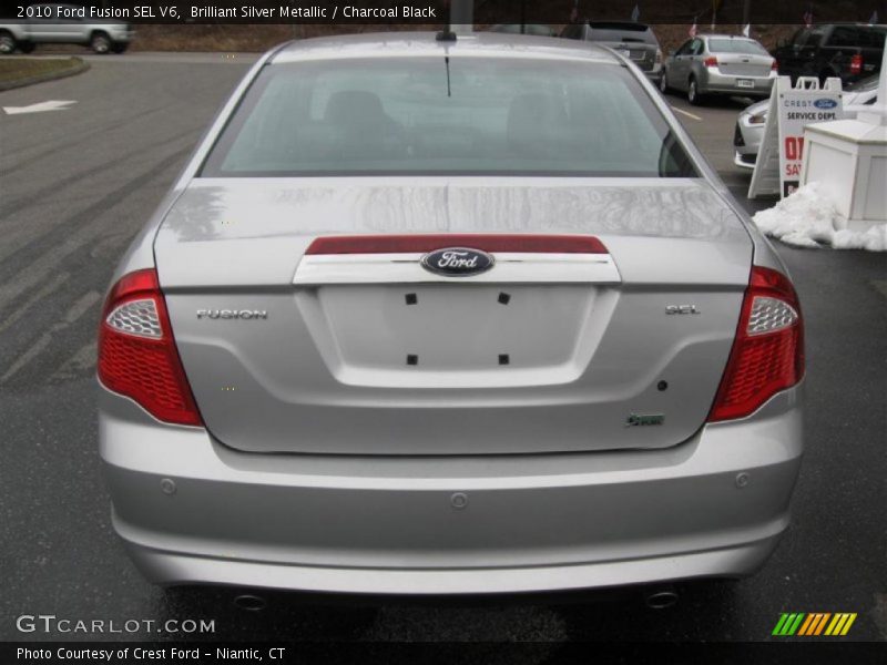 Brilliant Silver Metallic / Charcoal Black 2010 Ford Fusion SEL V6