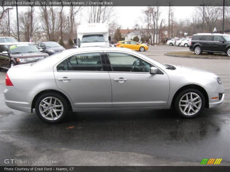 Brilliant Silver Metallic / Charcoal Black 2010 Ford Fusion SEL V6