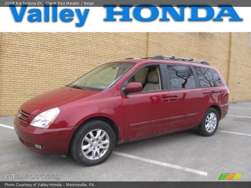 Claret Red Metallic / Beige 2008 Kia Sedona EX