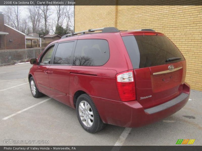 Claret Red Metallic / Beige 2008 Kia Sedona EX
