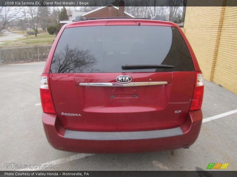 Claret Red Metallic / Beige 2008 Kia Sedona EX