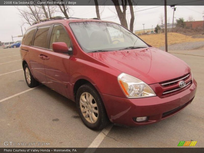 Claret Red Metallic / Beige 2008 Kia Sedona EX