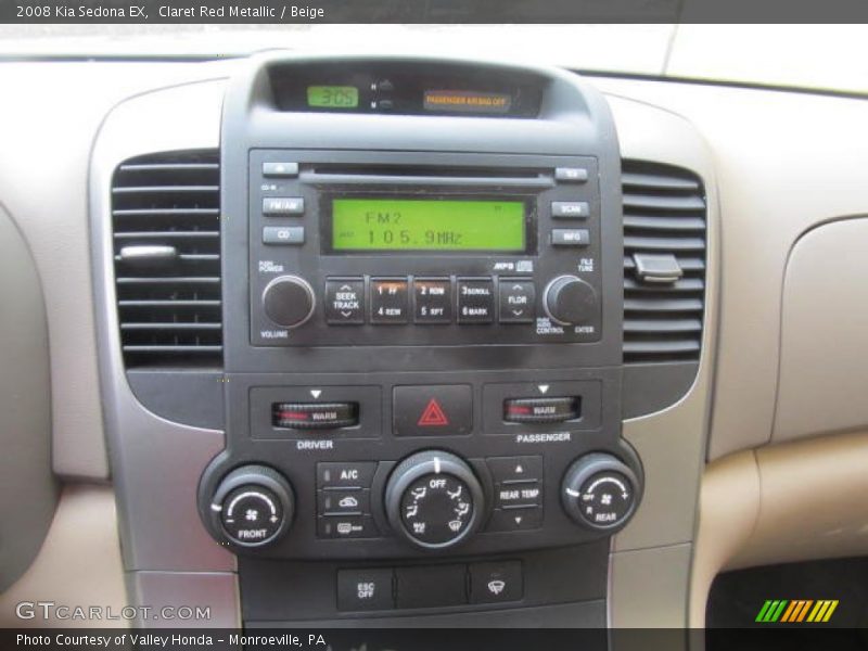 Claret Red Metallic / Beige 2008 Kia Sedona EX