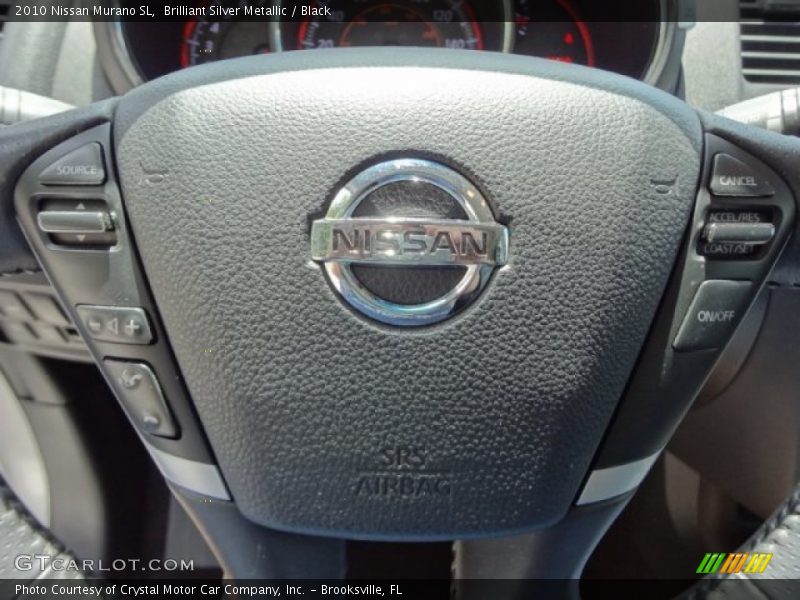 Brilliant Silver Metallic / Black 2010 Nissan Murano SL