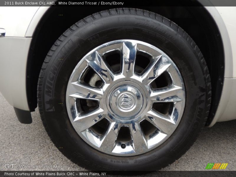 White Diamond Tricoat / Ebony/Ebony 2011 Buick Enclave CXL AWD
