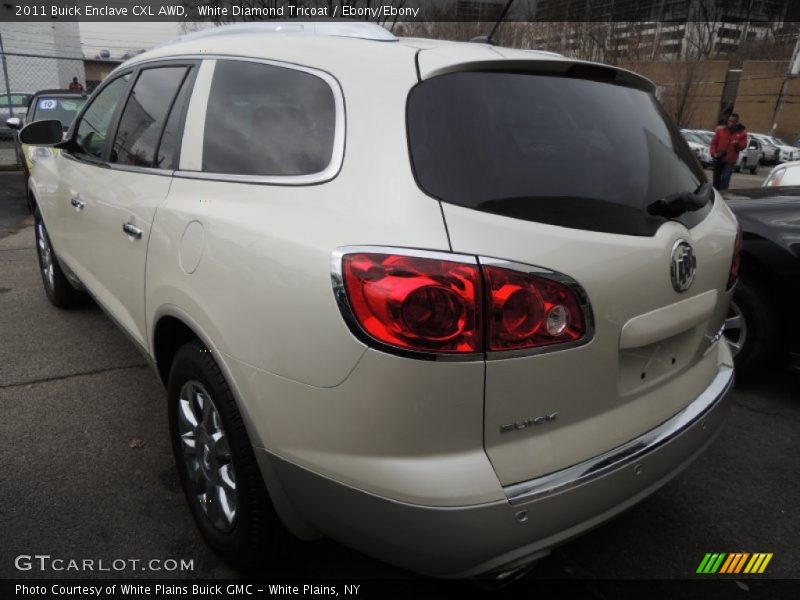 White Diamond Tricoat / Ebony/Ebony 2011 Buick Enclave CXL AWD