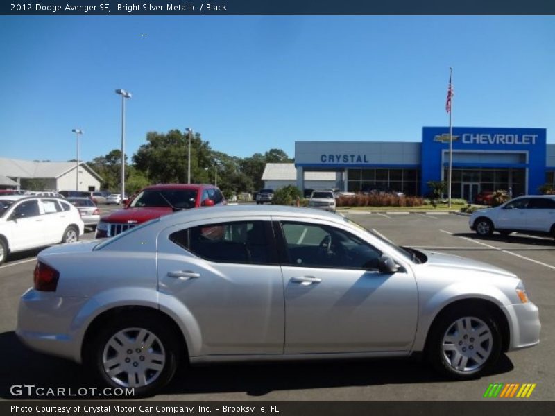 Bright Silver Metallic / Black 2012 Dodge Avenger SE