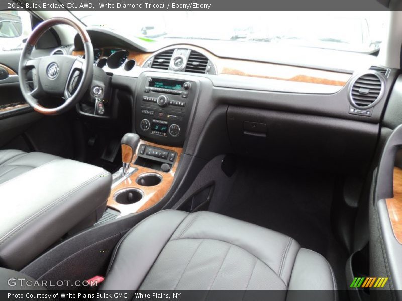 White Diamond Tricoat / Ebony/Ebony 2011 Buick Enclave CXL AWD