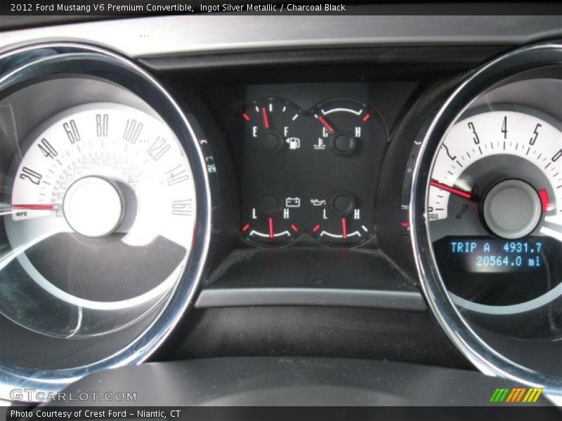 Ingot Silver Metallic / Charcoal Black 2012 Ford Mustang V6 Premium Convertible