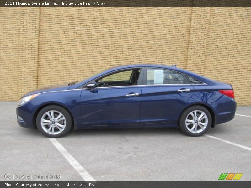 Indigo Blue Pearl / Gray 2011 Hyundai Sonata Limited