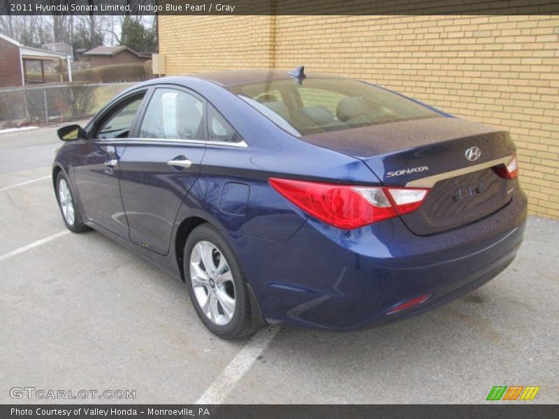 Indigo Blue Pearl / Gray 2011 Hyundai Sonata Limited
