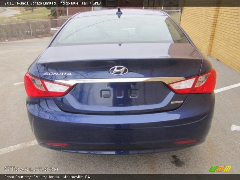 Indigo Blue Pearl / Gray 2011 Hyundai Sonata Limited