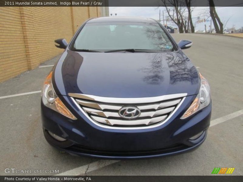 Indigo Blue Pearl / Gray 2011 Hyundai Sonata Limited
