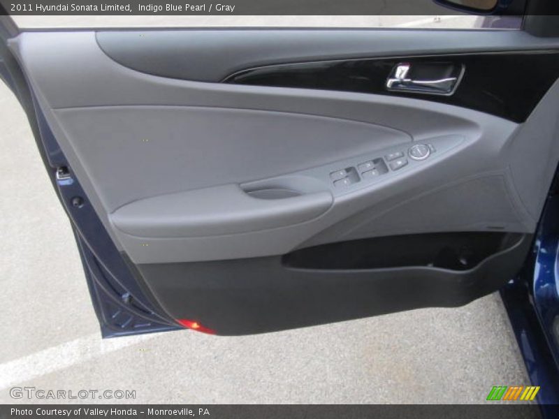 Indigo Blue Pearl / Gray 2011 Hyundai Sonata Limited