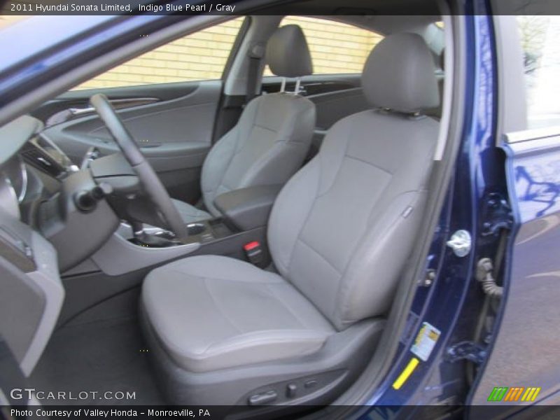 Indigo Blue Pearl / Gray 2011 Hyundai Sonata Limited