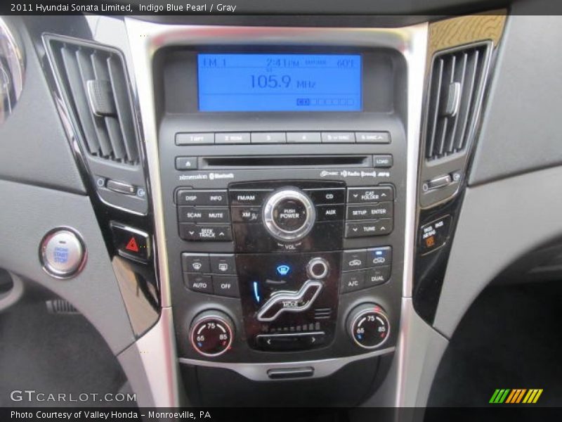 Indigo Blue Pearl / Gray 2011 Hyundai Sonata Limited