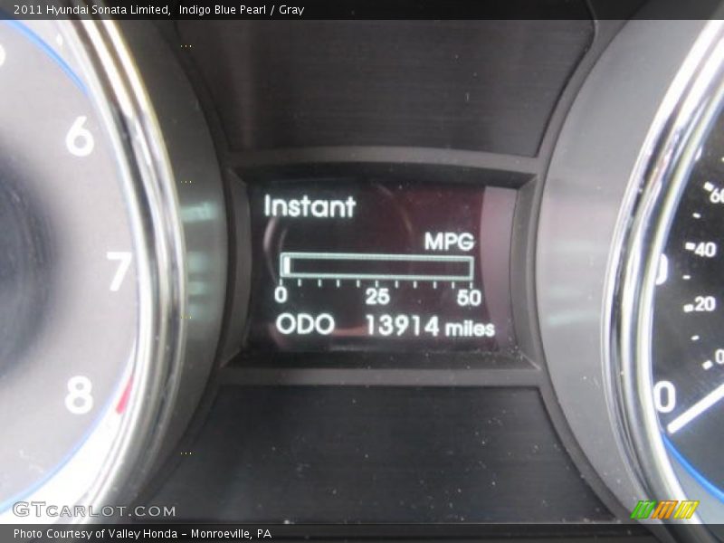 Indigo Blue Pearl / Gray 2011 Hyundai Sonata Limited