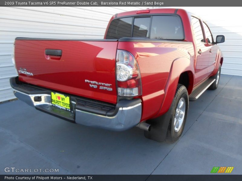 Barcelona Red Metallic / Sand Beige 2009 Toyota Tacoma V6 SR5 PreRunner Double Cab