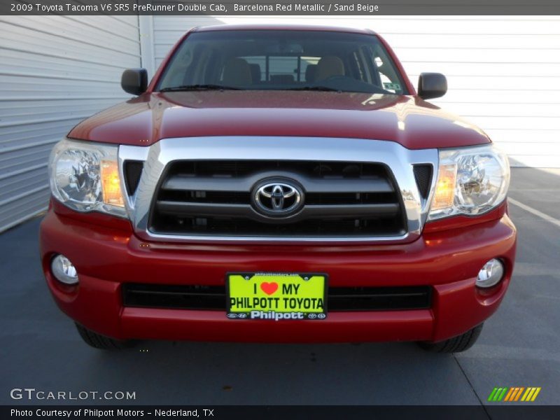Barcelona Red Metallic / Sand Beige 2009 Toyota Tacoma V6 SR5 PreRunner Double Cab