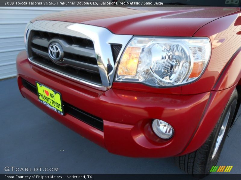 Barcelona Red Metallic / Sand Beige 2009 Toyota Tacoma V6 SR5 PreRunner Double Cab