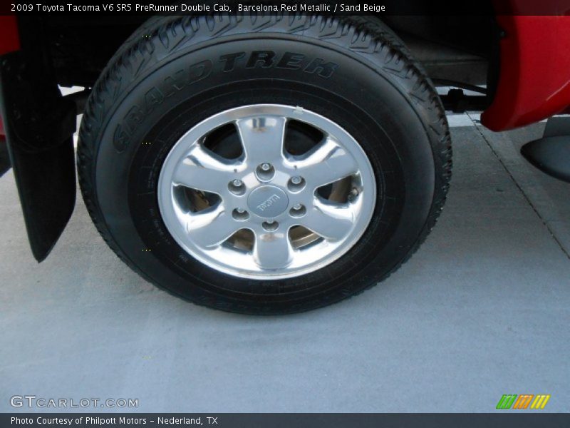 Barcelona Red Metallic / Sand Beige 2009 Toyota Tacoma V6 SR5 PreRunner Double Cab