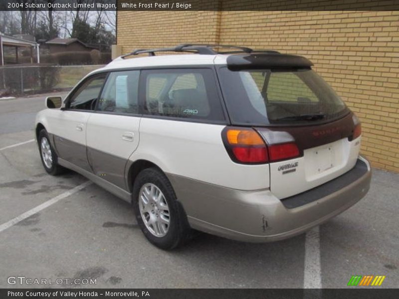 White Frost Pearl / Beige 2004 Subaru Outback Limited Wagon