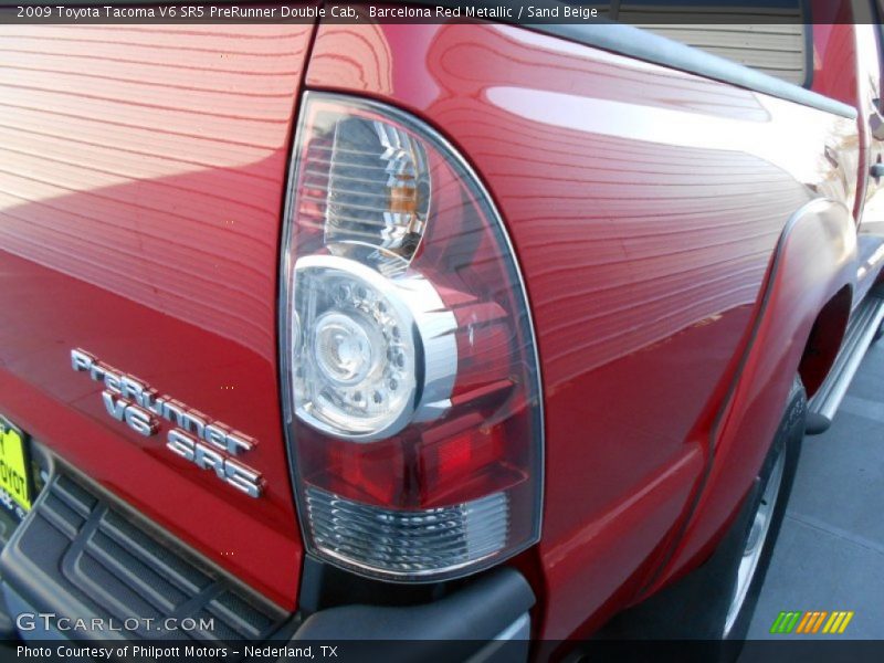 Barcelona Red Metallic / Sand Beige 2009 Toyota Tacoma V6 SR5 PreRunner Double Cab