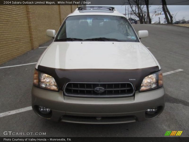 White Frost Pearl / Beige 2004 Subaru Outback Limited Wagon