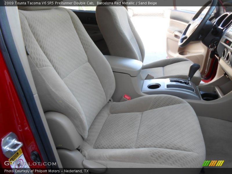 Barcelona Red Metallic / Sand Beige 2009 Toyota Tacoma V6 SR5 PreRunner Double Cab