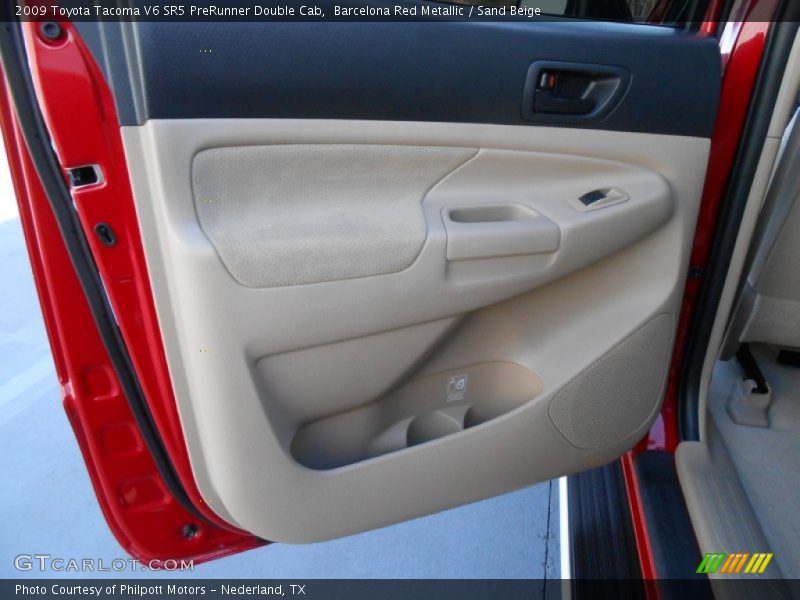 Barcelona Red Metallic / Sand Beige 2009 Toyota Tacoma V6 SR5 PreRunner Double Cab